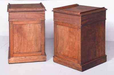 Superb Pair of Mid-Victorian Small Mahogany Chests/Lockers in Flame Spanish Mahogany - Image 9