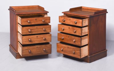 Pair of Victorian Small Mahogany Chest of Drawers/Bedside Lockers - Image 8