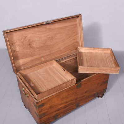 Exceptional Quality Victorian Brass-Bound, Solid Camphorwood Trunk - Image 9