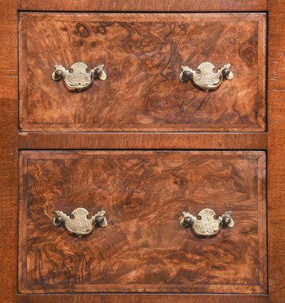 Pair of Mid-Victorian Inlaid Burr Walnut Small Chests/Lockers with Chamfered Corners - Image 2