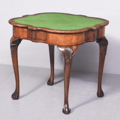 A George II Style Shaped-Front Fold-Over Games Table - Image 9