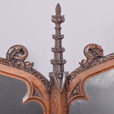 Carved Oak Pedestal Sideboard in the Style of EW Pugin - Image 3