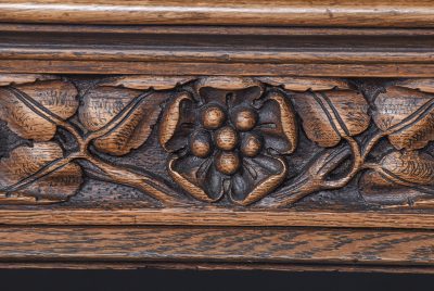 Carved Oak Pedestal Sideboard in the Style of EW Pugin - Image 7