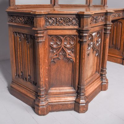 Carved Oak Pedestal Sideboard in the Style of EW Pugin - Image 13