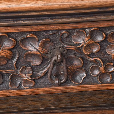 Carved Oak Pedestal Sideboard in the Style of EW Pugin - Image 17