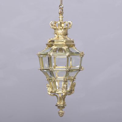 Large Pair of Hexagonal & Faceted Ormolu Lanterns - Image 10