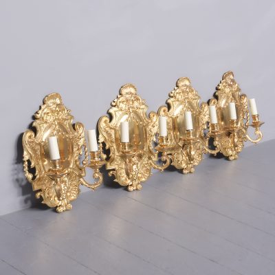 Set of Four Exhibition Quality Ormolu Wall Sconces - Image 2