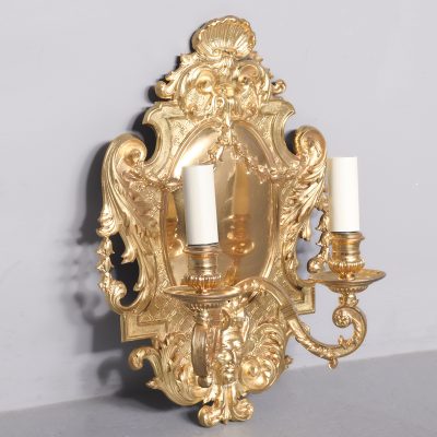 Set of Four Exhibition Quality Ormolu Wall Sconces - Image 5