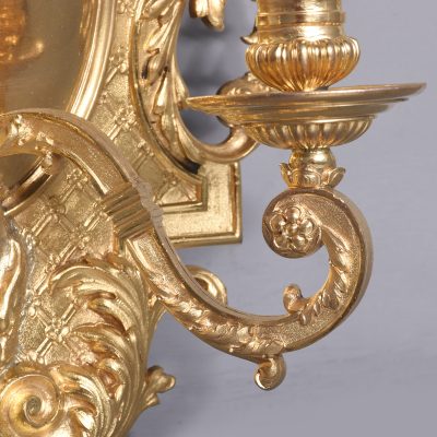 Set of Four Exhibition Quality Ormolu Wall Sconces - Image 7