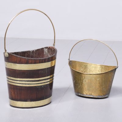 Quality Mahogany and Brass Navette Bucket - Image 7