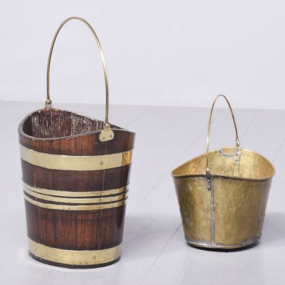 Quality Mahogany and Brass Navette Bucket - Image 9