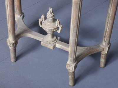 Pair Of Louis XV Style Painted, Carved Hardwood Demi-Lune Tables - Image 8