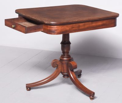 Neat Sized Scottish Mahogany Library Table - Image 8