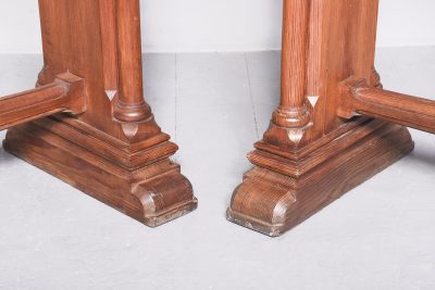 Pair of Scottish Pitch Pine Gothic Narrow Side Tables - Image 6