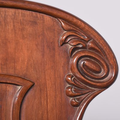 Elegant Pair of George III Mahogany Hall Chairs - Image 2