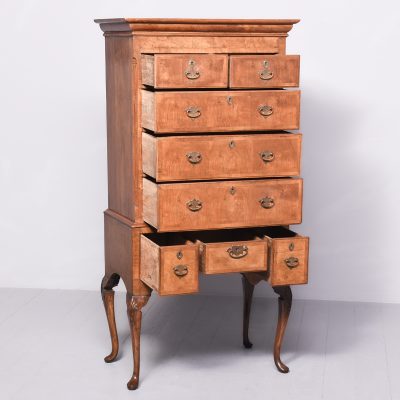 George II Style Walnut Chest on Stand - Image 9