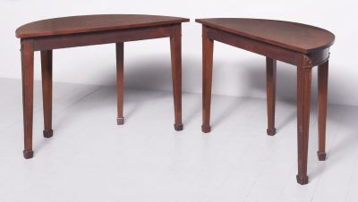 Pair of Mahogany Demi-Lune Side Tables - Image 7