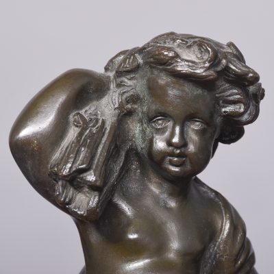 A Pair of French Patinated Allegorical Bronze Figures of Putti At Harvest Time - Image 3