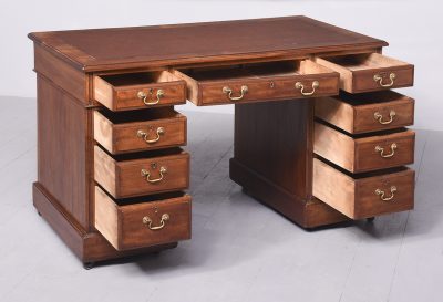 Mahogany 3 Part Pedestal Desk - Image 7