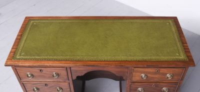 Neat Size Late Victorian Mahogany Knee Hole Desk - Image 5