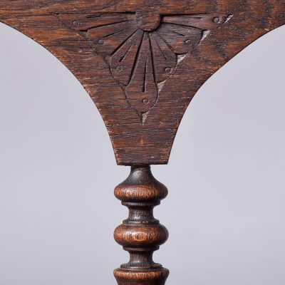 Victorian Jacobean Style Carved Oak Box Settle or Hall Bench - Image 5