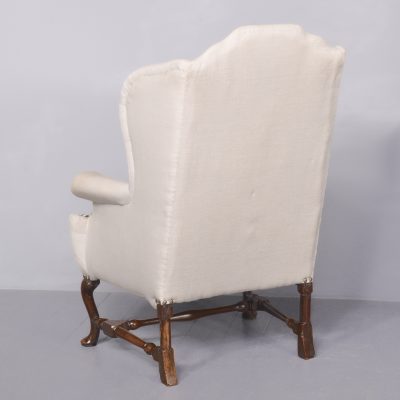 Queen Anne Walnut Wing Chair - Image 8