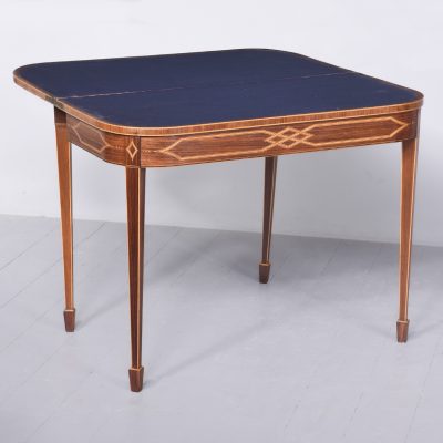 Late George III Rosewood Fold-over Card Table - Image 7