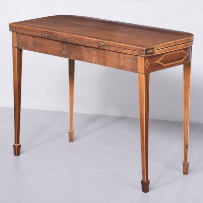 Late George III Rosewood Fold-over Card Table - Image 9