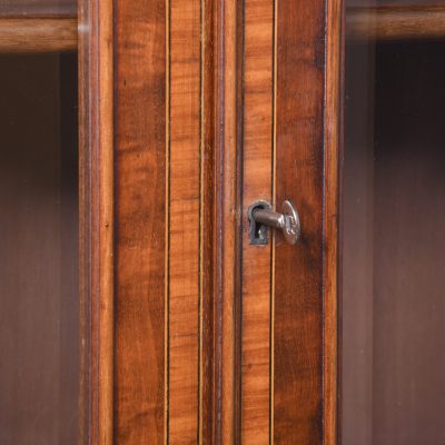 Outstanding Quality Edwardian Sheraton-Style Inlaid Mahogany Cabinet Bookcase, Possibly Maple And Co - Image 4