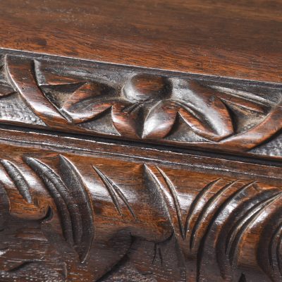 Mid-Victorian Flemish Profusely Carved Breakfront Glazed Bookcase - Image 10