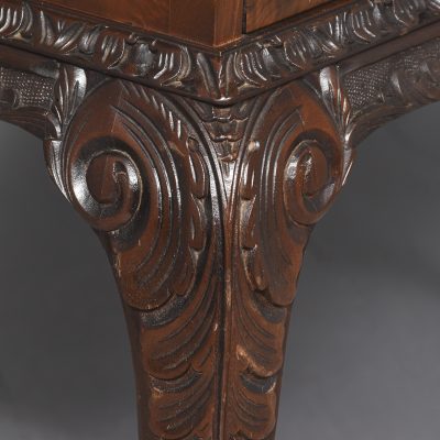 Georgian-Style Burr Walnut Glazed Display Cabinet on A Carved Stand - Image 2