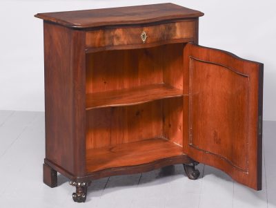 Neat-Sized Quality Biedermeier Mahogany Shaped-Front Cabinet - Image 6