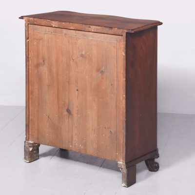 Neat-Sized Quality Biedermeier Mahogany Shaped-Front Cabinet - Image 8