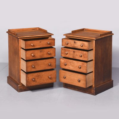 Pair of Mid-Victorian Small Oak Chest of Drawers/Bedside Lockers - Image 7