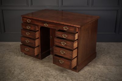 George III Cuban Mahogany Kneehole Desk - Image 8