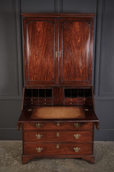 Georgian Mahogany Bureau Bookcase - Image 2