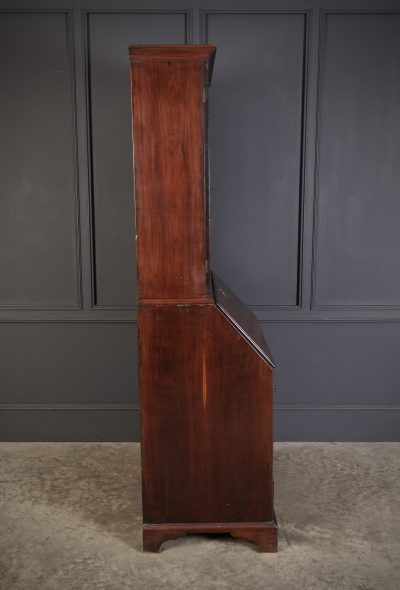 Georgian Mahogany Bureau Bookcase - Image 12