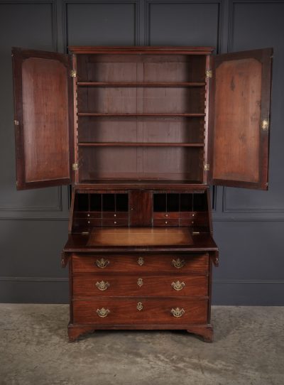 Georgian Mahogany Bureau Bookcase - Image 5