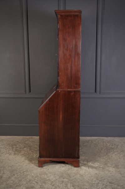 Georgian Mahogany Bureau Bookcase - Image 10