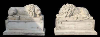 Pair Of Edwardian Wooden Lions SAI3732 - Image 2