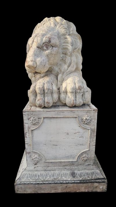 Pair Of Edwardian Wooden Lions SAI3732 - Image 8