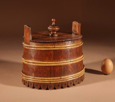  A Decorative Oval Oak Butter Tub. - Image 2