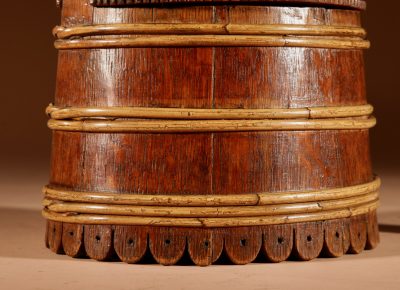  A Decorative Oval Oak Butter Tub. - Image 3