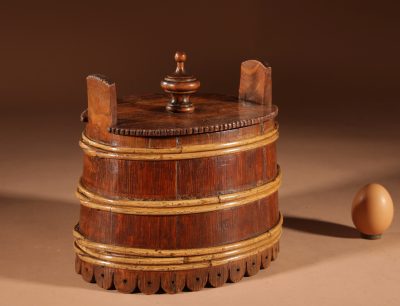  A Decorative Oval Oak Butter Tub. - Image 7