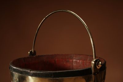 Coopered Brass Bound Oak Bucket Dutch 19th Century.  - Image 7