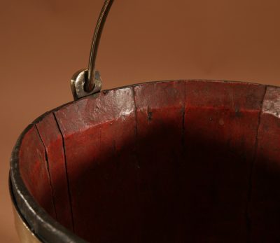 Coopered Brass Bound Oak Bucket Dutch 19th Century.  - Image 9