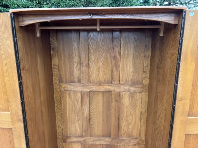 Mid Century Ercol Windsor Elm Single Wardrobe - Image 3