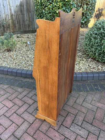 Arts & Crafts Oak Students Bureau Bookcase - Image 3