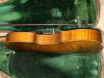 Violin &  Alligator Skin Case & Violins Bow - Image 12