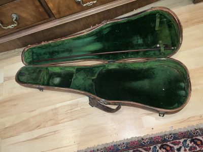 Violin &  Alligator Skin Case & Violins Bow - Image 15